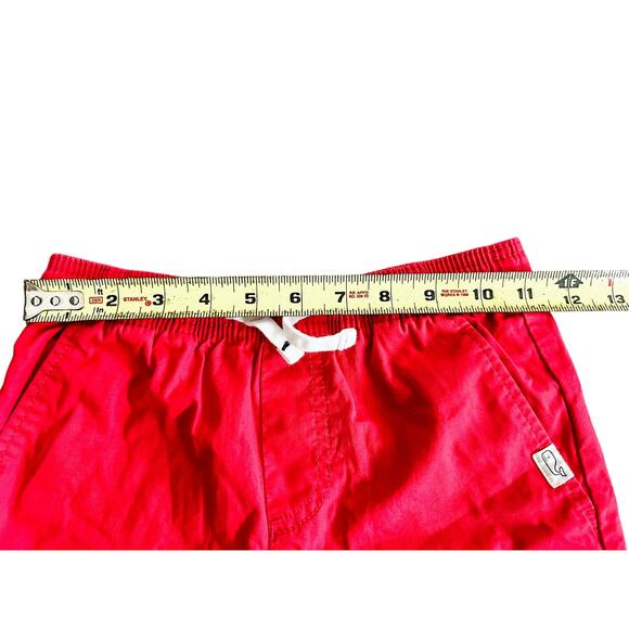 Vineyard Vines Boys Cotton Shorts Size 7 Coral Red Elastic Waist Drawstring - Picture 5 of 6